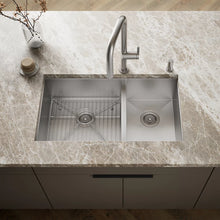 Vault 33" Double Basin Top-Mount/Under-Mount 18-Gauge Stainless Steel Kitchen Sink