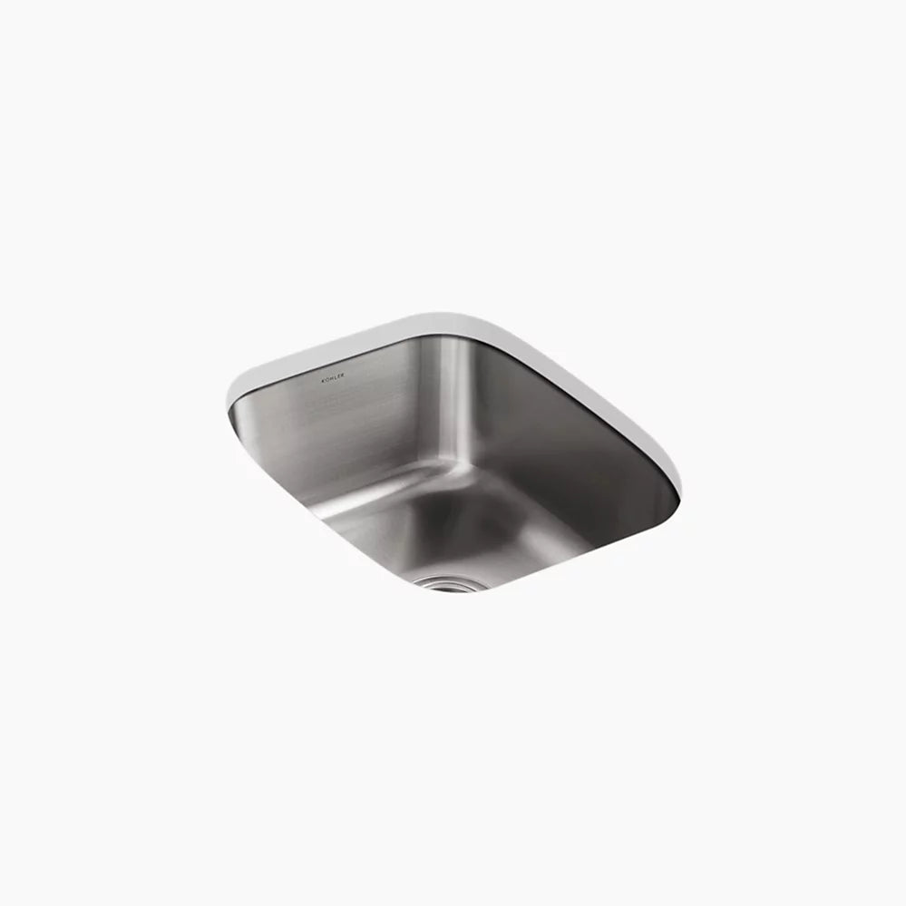 Kohler Undertone 16" Single Basin Under-Mount 18-Gauge Stainless Steel Kitchen Sink