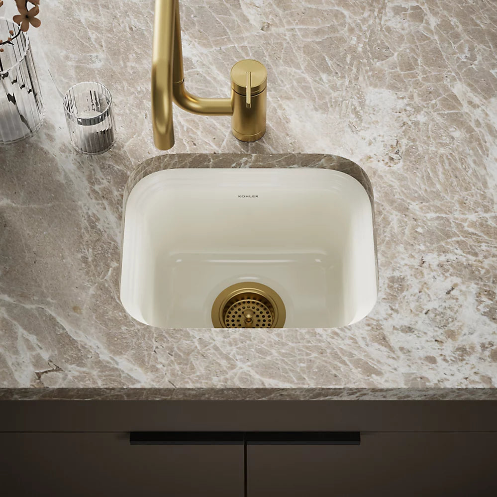 Northland™ 15" Undermount Single-Bowl Bar Sink - Biscuit