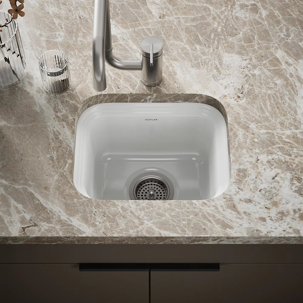 Northland™ 15" Undermount Single-Bowl Bar Sink - White
