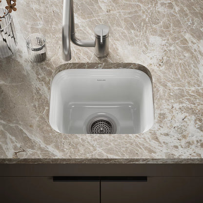 Northland™ 15" Undermount Single-Bowl Bar Sink - White
