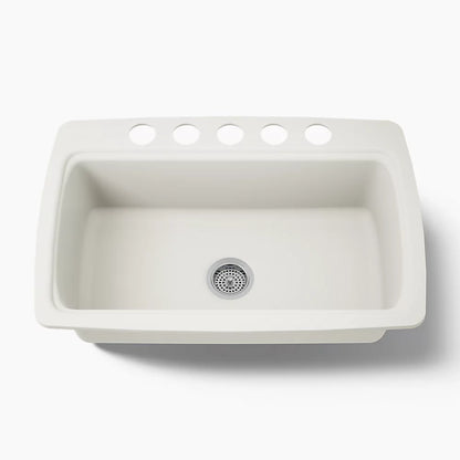 Cape Dory® 33" Undermount Single-Bowl Kitchen Sink - Biscuit