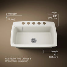 Cape Dory® 33" Undermount Single-Bowl Kitchen Sink - Biscuit