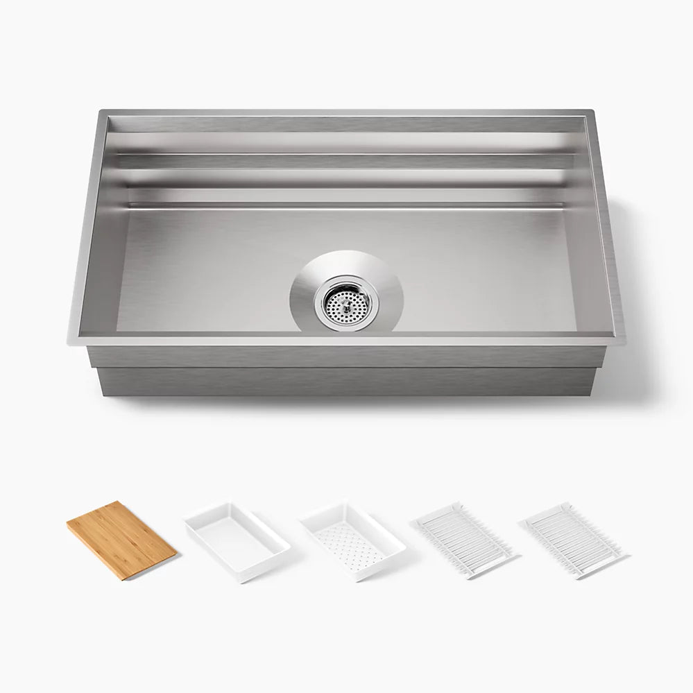 Prolific® 33" Undermount Single-Bowl Workstation Kitchen Sink