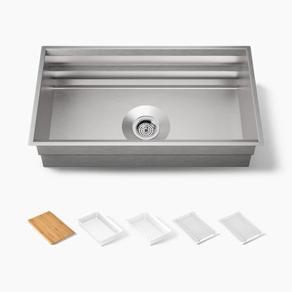 Prolific® 33" Undermount Single-Bowl Workstation Kitchen Sink