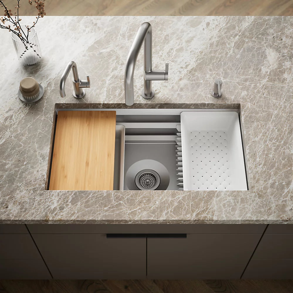 Prolific® 33" Undermount Single-Bowl Workstation Kitchen Sink