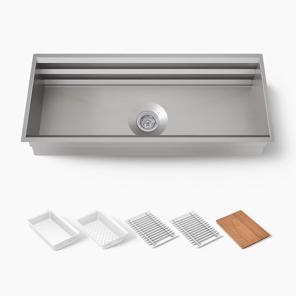 Prolific® 44" Undermount Single-Bowl Workstation Kitchen Sink