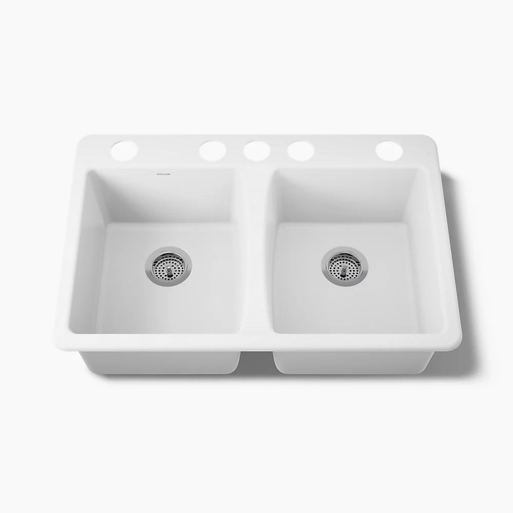 Deerfield® 33" Undermount Double-Bowl Kitchen Sink