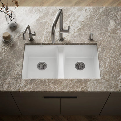 Deerfield® 33" Undermount Double-Bowl Kitchen Sink