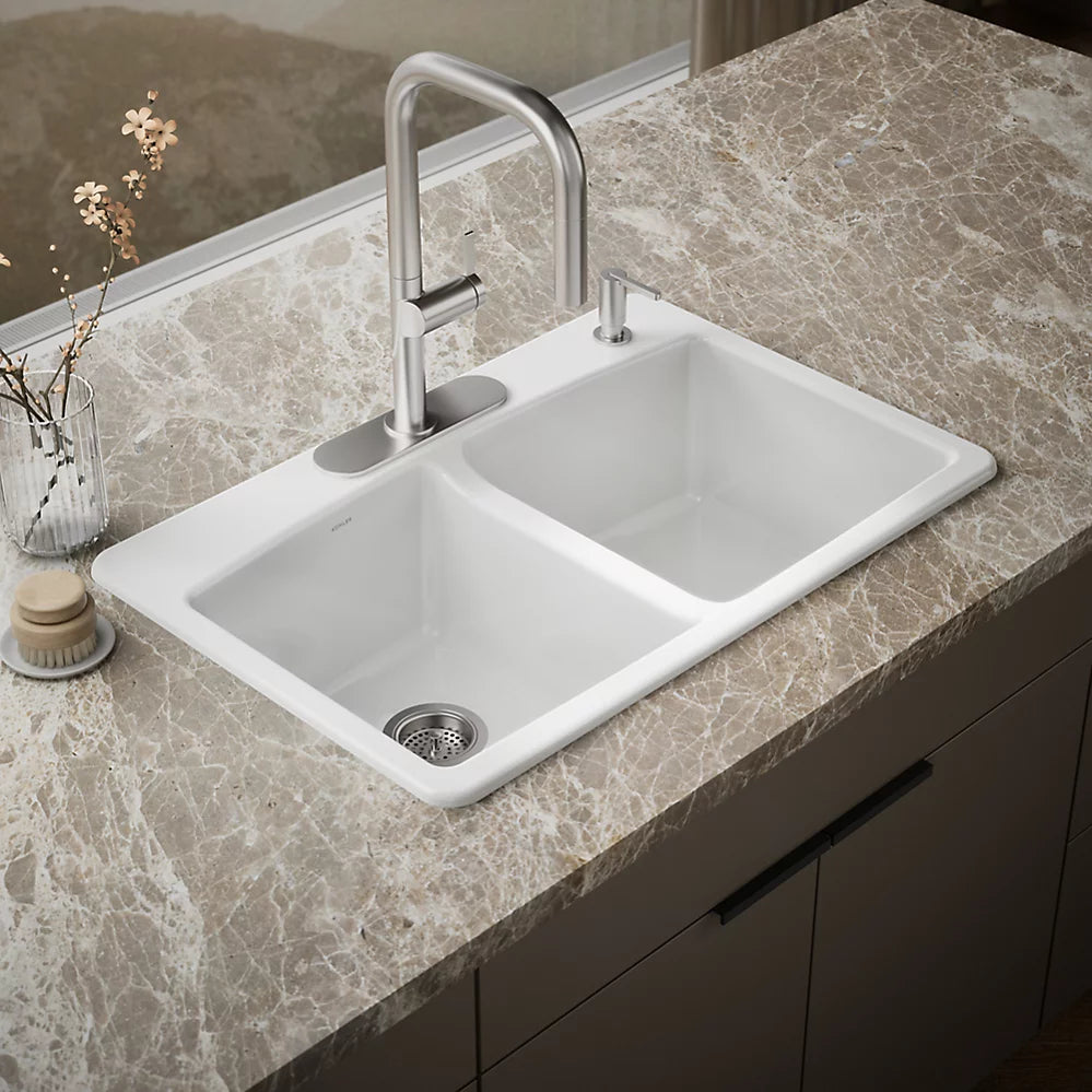 Brookfield™ 33" Top-Mount Double-Bowl Kitchen Sink