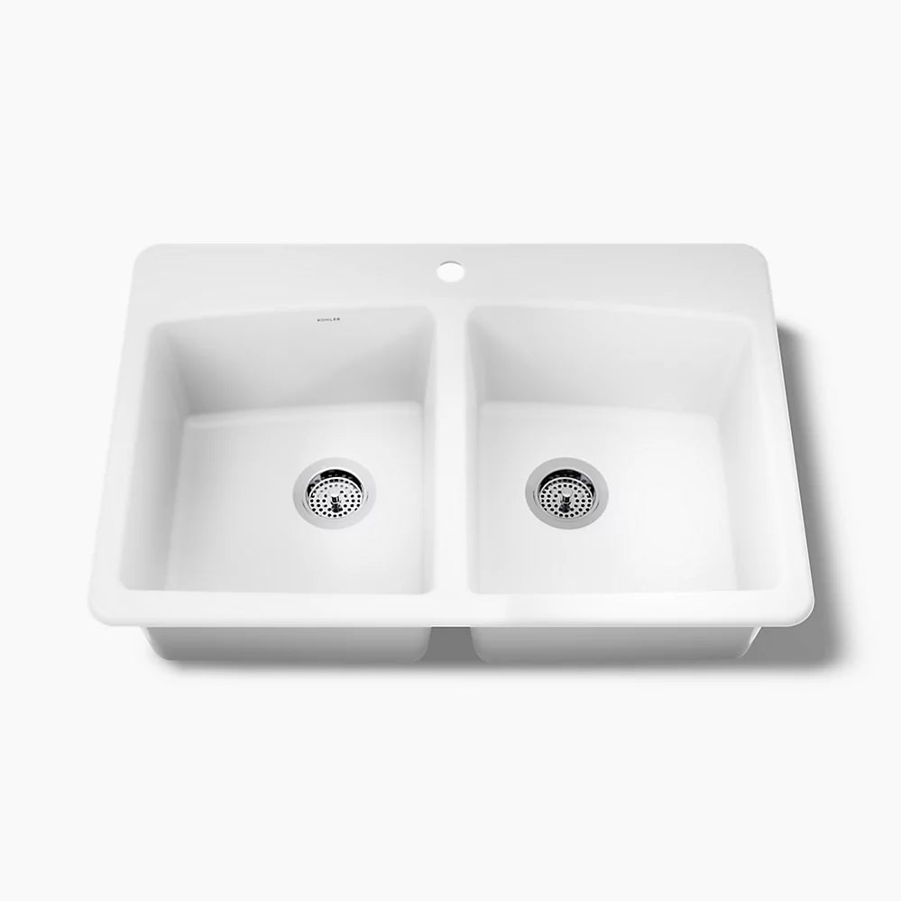Brookfield™ 33" Top-Mount Double-Bowl Kitchen Sink