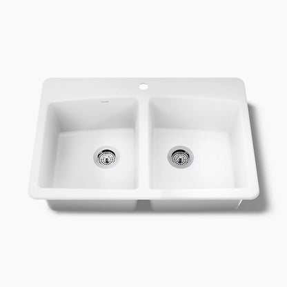 Brookfield™ 33" Top-Mount Double-Bowl Kitchen Sink