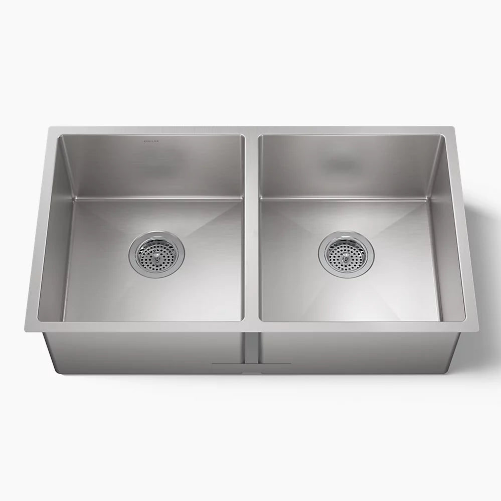 Strive® 32" Undermount Double-Bowl Kitchen Sink With Accessories