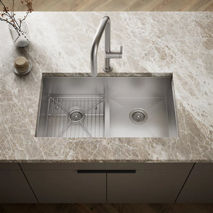 Vault™ Smart Divide® 33" Top/Undermount Double-Bowl Kitchen Sink