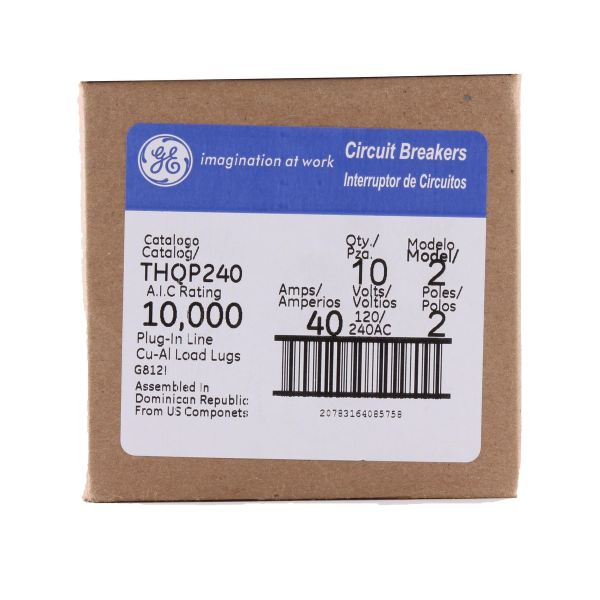 Type Thqp Compact Molded Case Circuit Breaker - 40 A