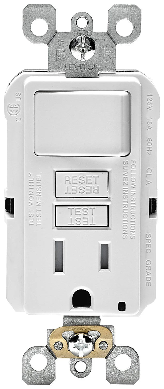 15 AMP COMBINATION GFCI/SWTCH