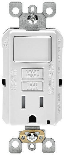 15 AMP COMBINATION GFCI/SWTCH