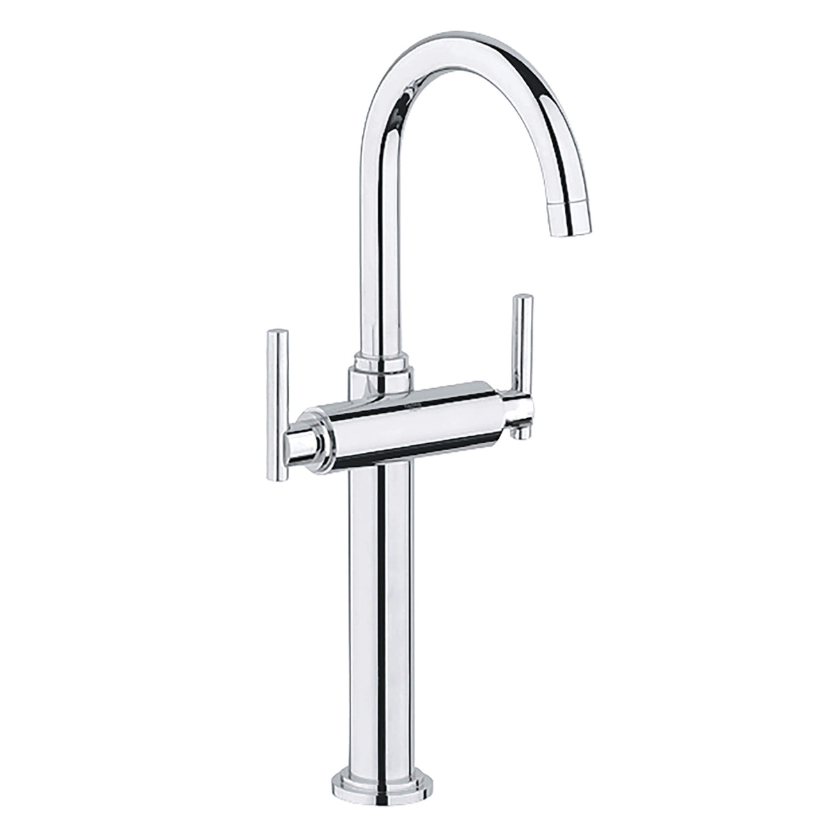 GROHE 18027000 Atrio® Jota Lever Handle, For Use With Kitchen/Bar and Lavatory Faucet, Brass, StarLight® Polished Chrome, Import