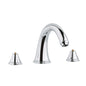 GROHE 25054000 Roman Bathtub Faucet, Geneva™, 12.6 gpm Flow Rate, StarLight® Polished Chrome, Function: Traditional, Import