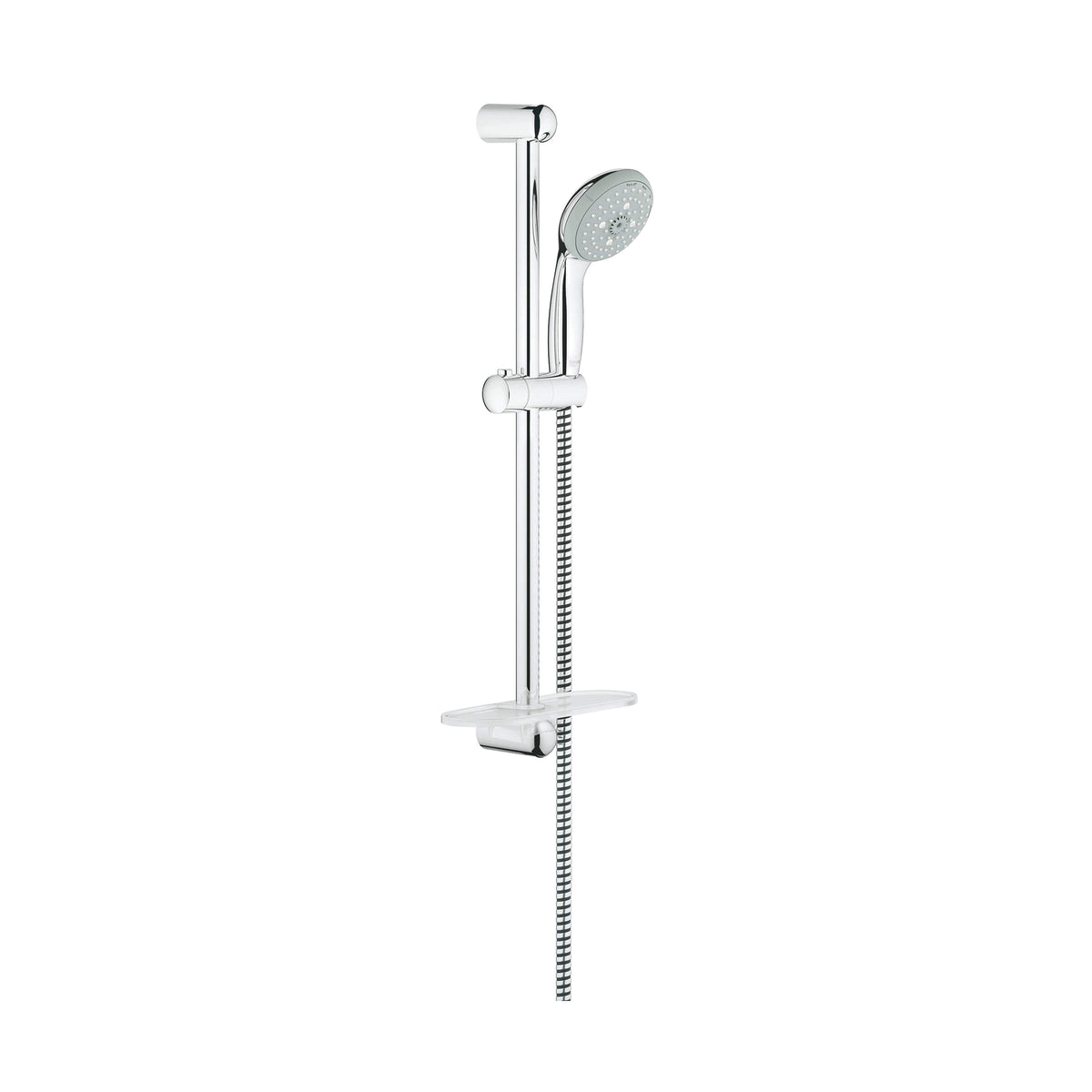 GROHE 28436001 Shower Rail Set, New Tempesta® 100, 3-15/16 in Dia, 2.5 gpm, 69 in L Hose, G-1/2 Connection, Polished Chrome, Import