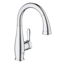 GROHE 30296001 Parkfield™ Prep Sink Faucet With Integrated Temperature Limiter, 1.75 gpm Flow Rate, 360 deg Swivel C Spout, StarLight® Polished Chrome, 1 Handles, Import