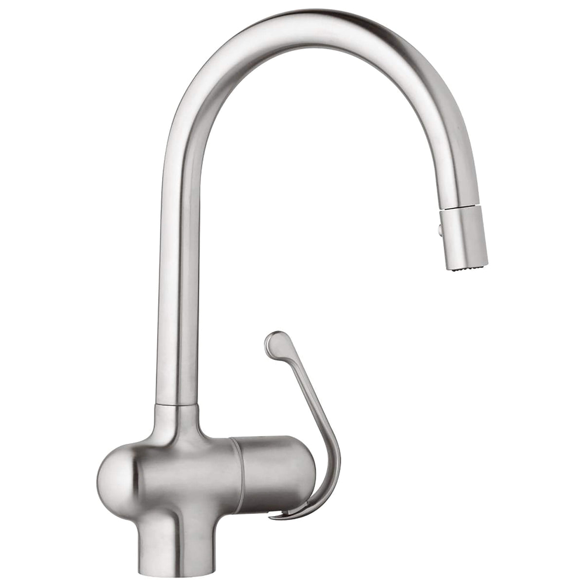 GROHE 32245SD0 Ladylux™ Sink Mixer, 1.75 gpm Flow Rate, Swivel Spout, Brushed Stainless Steel, 1 Handles, 1 Faucet Holes, Import