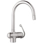 GROHE 32245SD0 Ladylux™ Sink Mixer, 1.75 gpm Flow Rate, Swivel Spout, Brushed Stainless Steel, 1 Handles, 1 Faucet Holes, Import