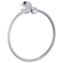 GROHE 40222VP0 Towel Ring, Kensington, 7-7/8 in Ring, 2-13/16 in OAD x 8-5/8 in OAH, Metal, StarLight® Polished Chrome/Swarovski® Crystal, Import