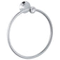 GROHE 40222VP0 Towel Ring, Kensington, 7-7/8 in Ring, 2-13/16 in OAD x 8-5/8 in OAH, Metal, StarLight® Polished Chrome/Swarovski® Crystal, Import