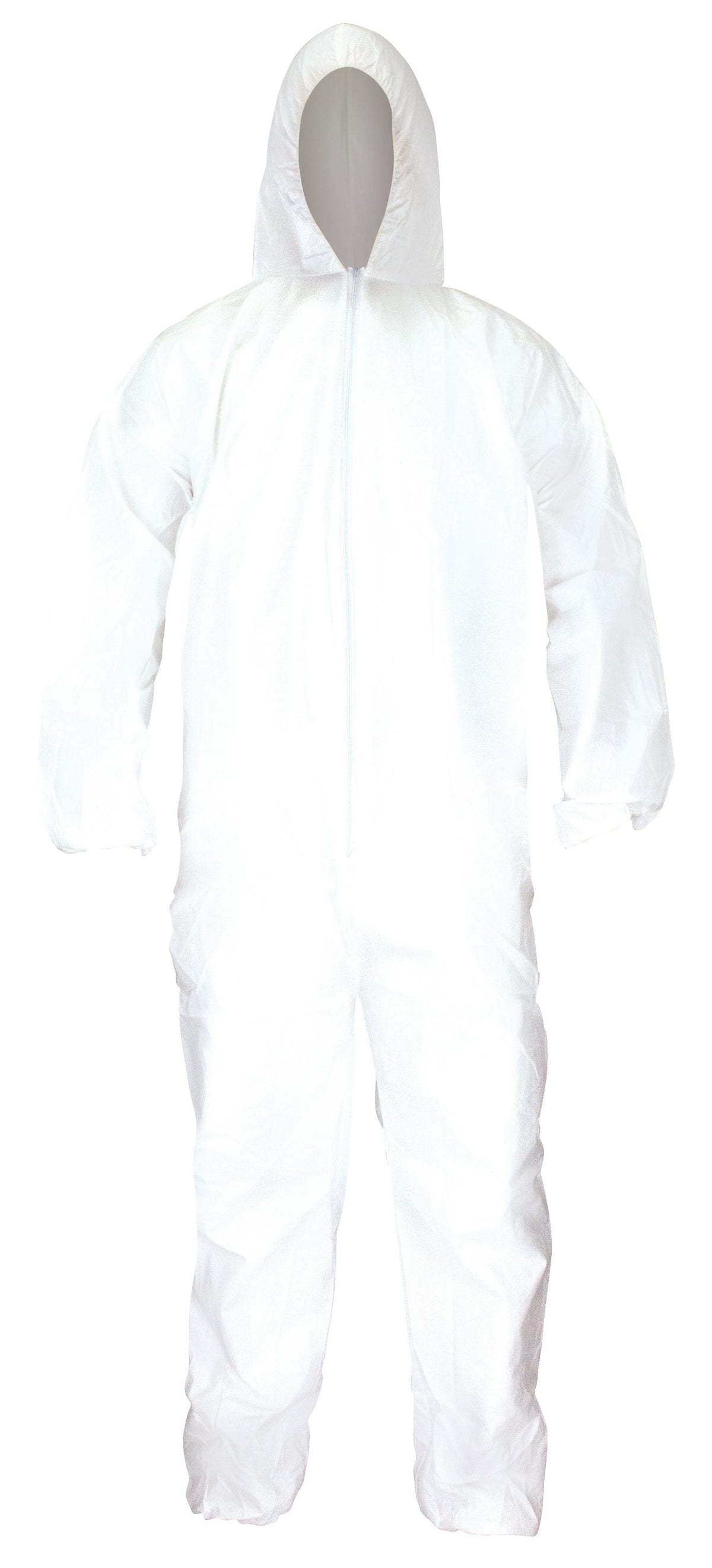Raven Safety 6896 DCGNH689X Professional Grade Coverall, 3XL, White, Polyethylene, 24 in Chest