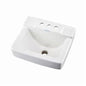 Gerber® G0012354 West Point™ Bathroom Sink With Consealed Front Overflow, Rectangle Shape, 4 in Faucet Hole Spacing, 14 in W x 12 in D x 8-1/2 in H, Wall Mounting, Vitreous China, White, Import