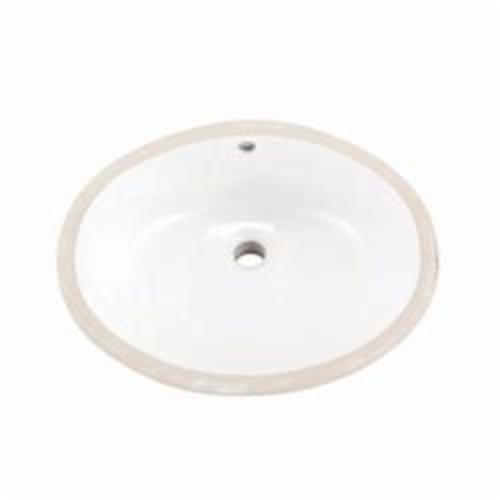Gerber® 12-770 Luxoval™ Petite Bathroom Sink With Rear Overflow, Oval Shape, 18-1/2 in W x 15-3/8 in D x 7-5/8 in H, Undermount Mounting, Vitreous China, White