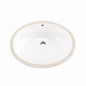 Gerber® 12-770 Luxoval™ Petite Bathroom Sink With Rear Overflow, Oval Shape, 18-1/2 in W x 15-3/8 in D x 7-5/8 in H, Undermount Mounting, Vitreous China, White