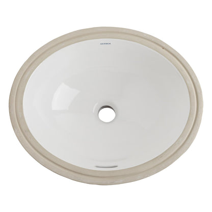 Luxoval - 17-5/8" Undercounter Bathroom Sink - White