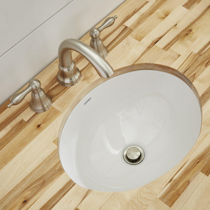 Luxoval - 17-5/8" Undercounter Bathroom Sink - White