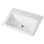 Gerber® G0013894 Wicker Park™ Self-Rimming Bathroom Sink, Rectangular Shape, 4 in Faucet Hole Spacing, 22 in W x 17-3/4 in D x 7-3/4 in H, Vitreous China, White, Import