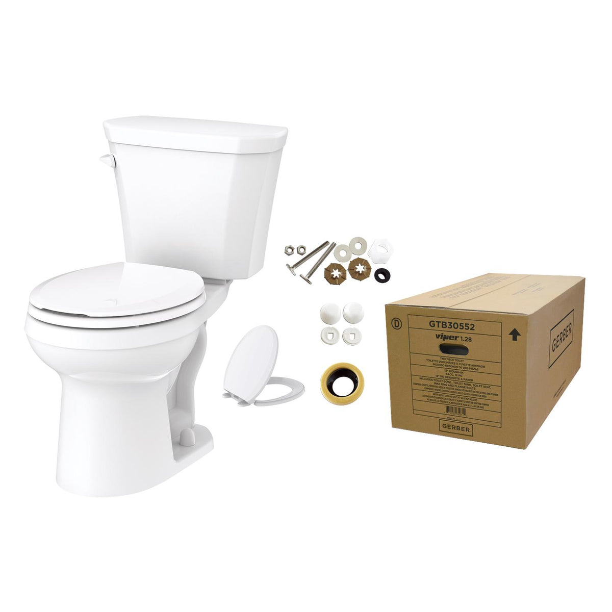 Viper - 2-Piece Toilet - Floor Mount - Round