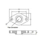 3/4 BRONZE FLANGE SET GRUNDFOS