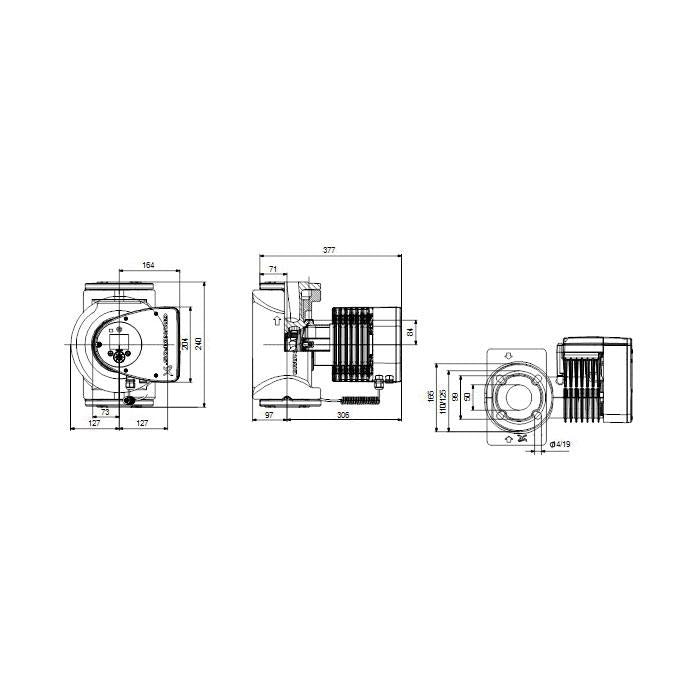 MAGNA3 1-Head Circulator Pump - 68.2 GPM - 115 V AC