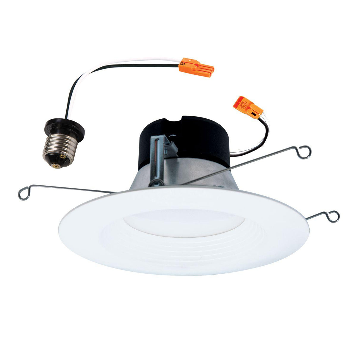 Halo LT56079FS1EWHR LT56 Baffle Selectable Trim, 4.88 in Dia Inside x 7.22 in Dia Outside, LED Lamp, For Use With LT56 Series Selectable LED Trim, Plastic