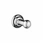 Hansgrohe 06096000 C Face Cloth Hook, 1 Hook, 1-9/16 in OAD, Solid Brass