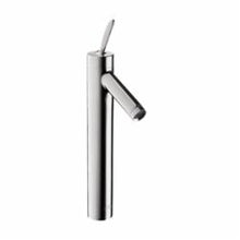AXOR 10020001 Tall Bathroom Faucet, Starck Classic, Commercial, 1.2 gpm Flow Rate, 8-3/4 in H Spout, 1 Handles, Pop-Up Drain, 1 Faucet Holes, Polished Chrome, Function: Traditional