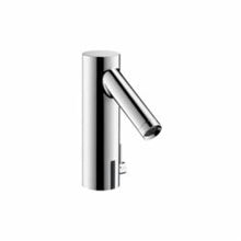 AXOR 10101001 Electronic Faucet, Starck, 1.2 gpm Flow Rate, 3-1/2 in H Spout, 1 Faucet Holes, Polished Chrome, Function: Touchless
