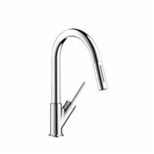 AXOR 10824001 Pull-Down Prep Kitchen Faucet, Starck, Polished Chrome, 1 Handle, 2.2 gpm