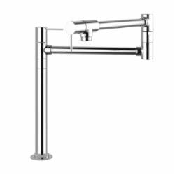 AXOR 10860001 Starck Pot Filler Stand, Residential, 2.5 gpm Flow Rate, 360 deg Swivel Spout, Polished Chrome, 2 Handles