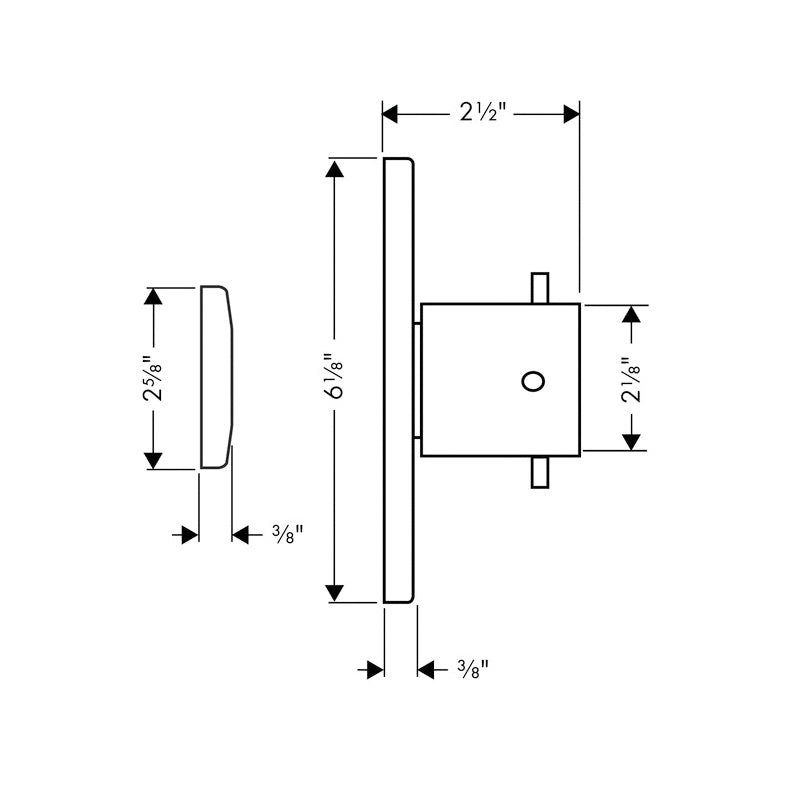 AXOR 10970821 Volume Control Trim, Brushed Nickel