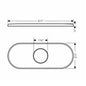 Hansgrohe 14018921 Base Plate, For Use With Traditional 1-Hole Faucet, 6 in L x 1/4 in H x 2-1/2 in W, Metal, Rubbed Bronze