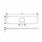 Hansgrohe 14019831 Universal Base Plate, For Use With 1-Hole Kitchen Faucet, 10 in L x 1/4 in H x 2-1/2 in W, Polycarbonate, Polished Nickel