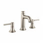 Hansgrohe 14113821 Widespread Bathroom Faucet, Talis C, Commercial, 1.2 gpm Flow Rate, 3 in H Spout, 8 in Center, Brushed Nickel, 2 Handles, Pop-Up Drain, Import
