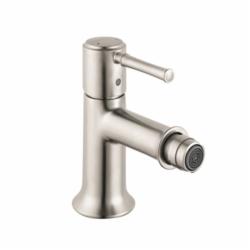 Hansgrohe 14120821 Talis C Bidet Faucet, 2.2 gpm, 3-1/8 in H Spout, 1 Handle, Pop-Up Drain, Brushed Nickel, Commercial